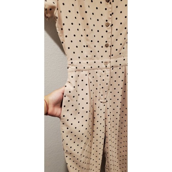 POLAGRAM Nude Polka Black Dots Jumpsuit - Picture 5 of 7